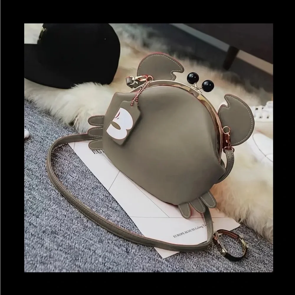 Y2K Crab Crossbody Purse Novelty Coastal Beachcore Summer Bag Coconut Girl